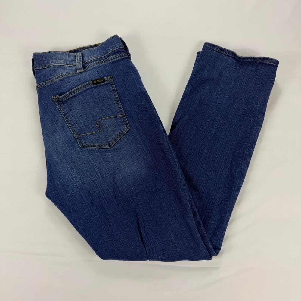 Silver Jeans‎ Athletic Fit Straight Leg Jeans Medium Wash Blue Mens 40x34
